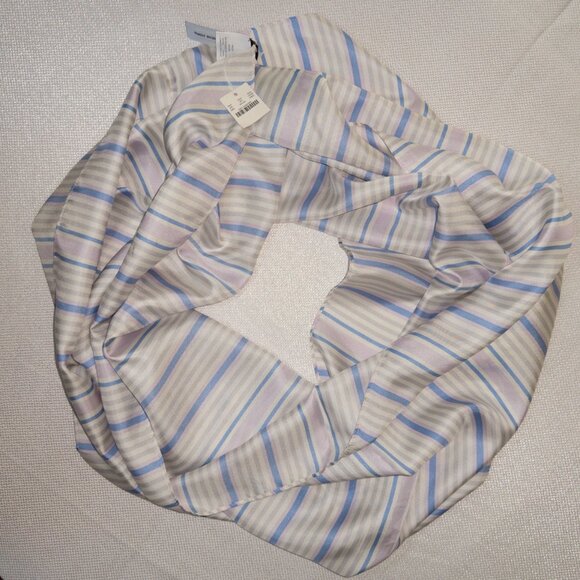 J.Crew 100% Silk Infinity Scarf NWT | Pastel Stripes Lightweight Luxe - Picture 1 of 7